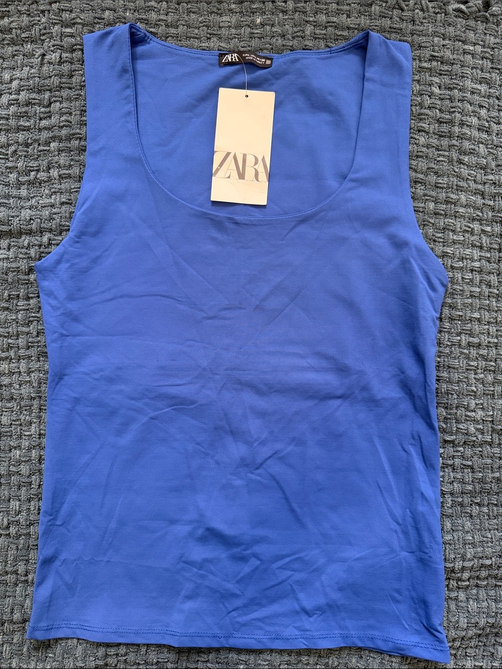 Zara Cobalt Blue Scoop Neck Tank